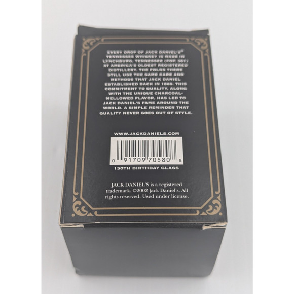 JACK DANIEL\'S Whiskey 150th Birthday Shot Glass 1850 - 2000 Birthday Distillery